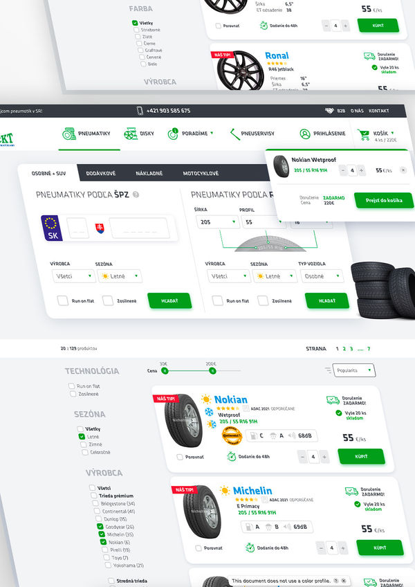 UX/UI dizajn ecommerce portálu